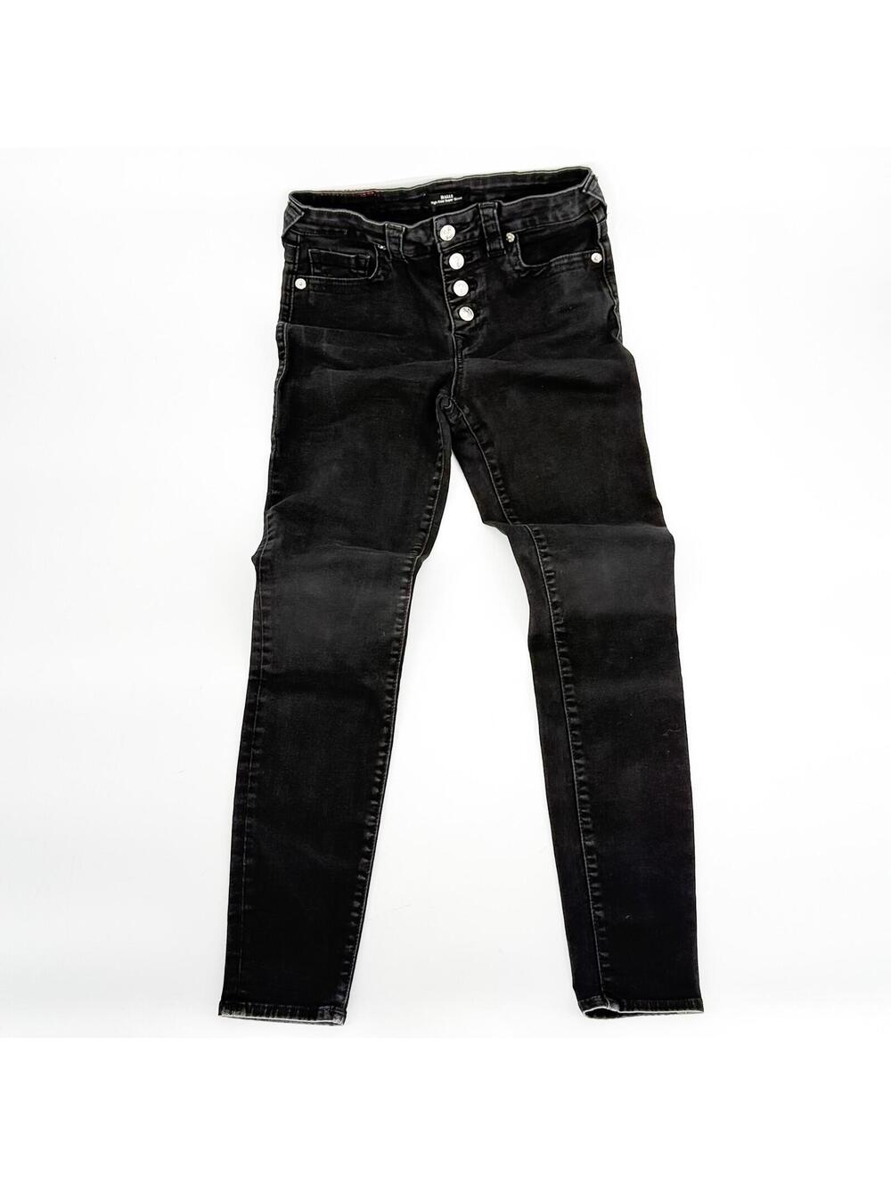 True Religion Halle Jeans Black‎ Super Skinny Button Fly Denim Women's 28